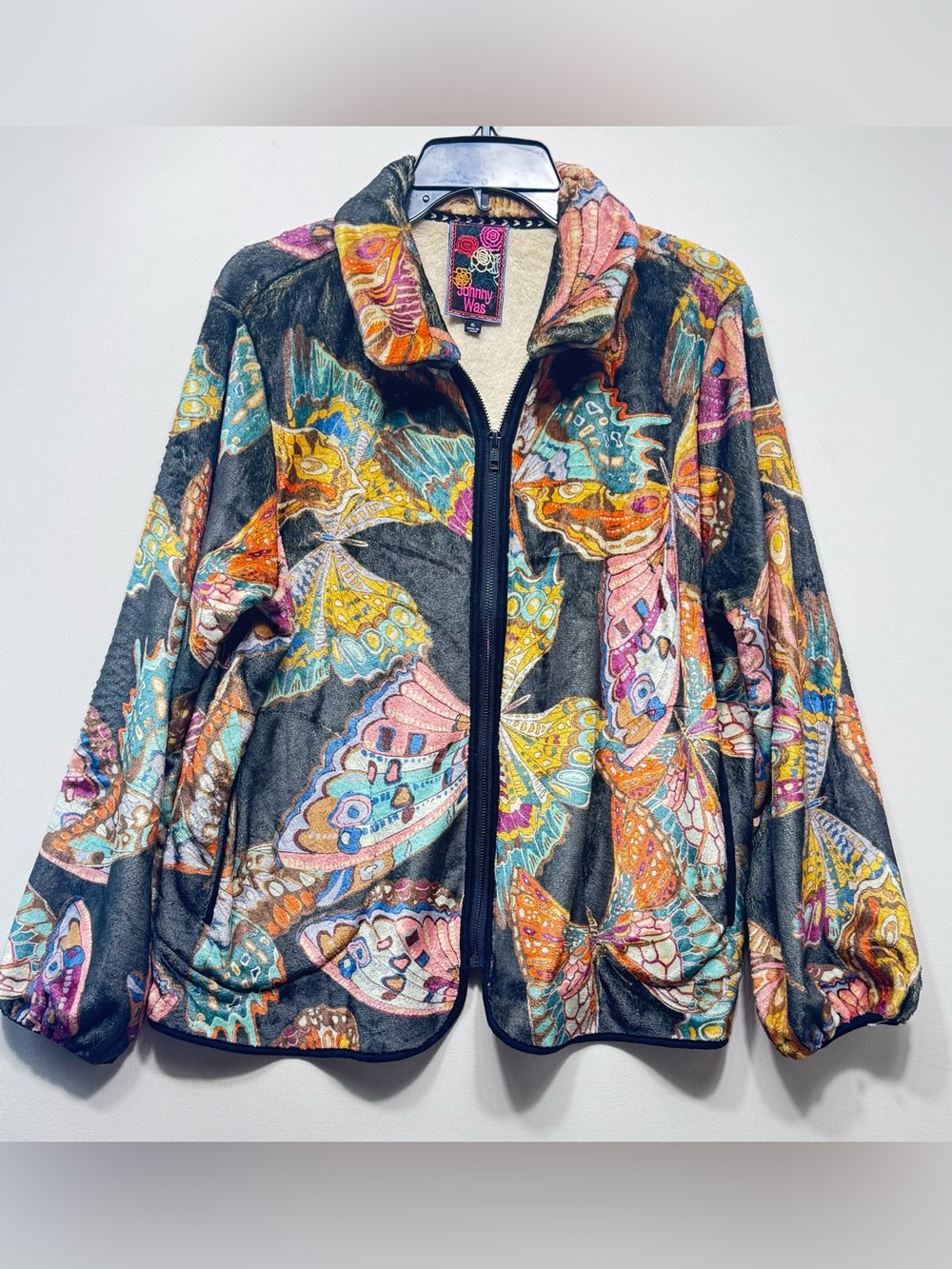 JOHNNY WAS Women's ESTHER Ofelia SHERPA FLEECE JACKET - XL like new!!